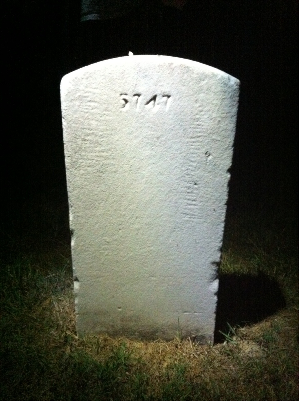 Back of headstone — Elmer Allison