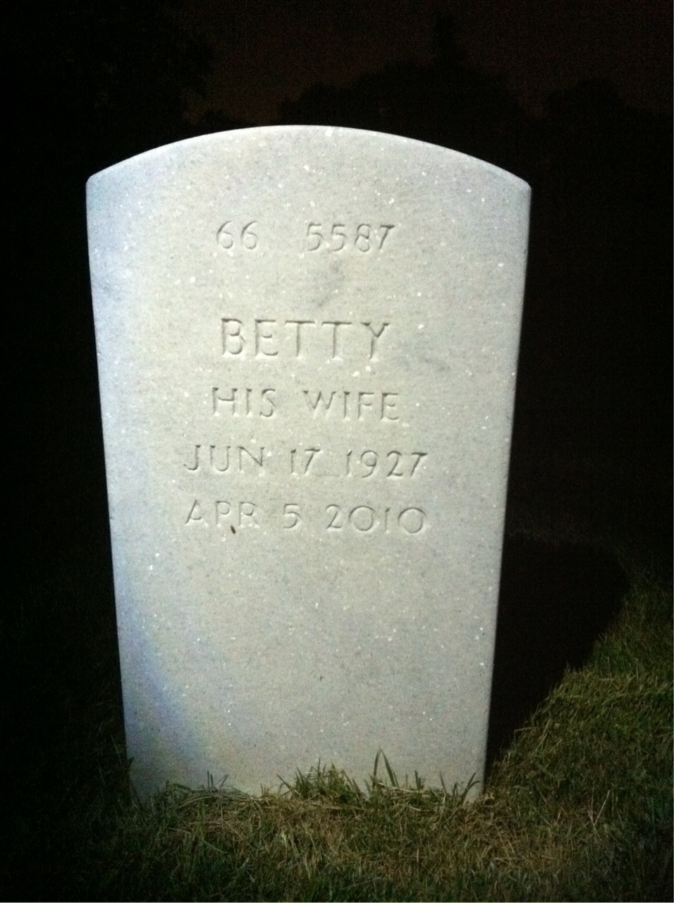 Back of headstone — Thomas Alderson