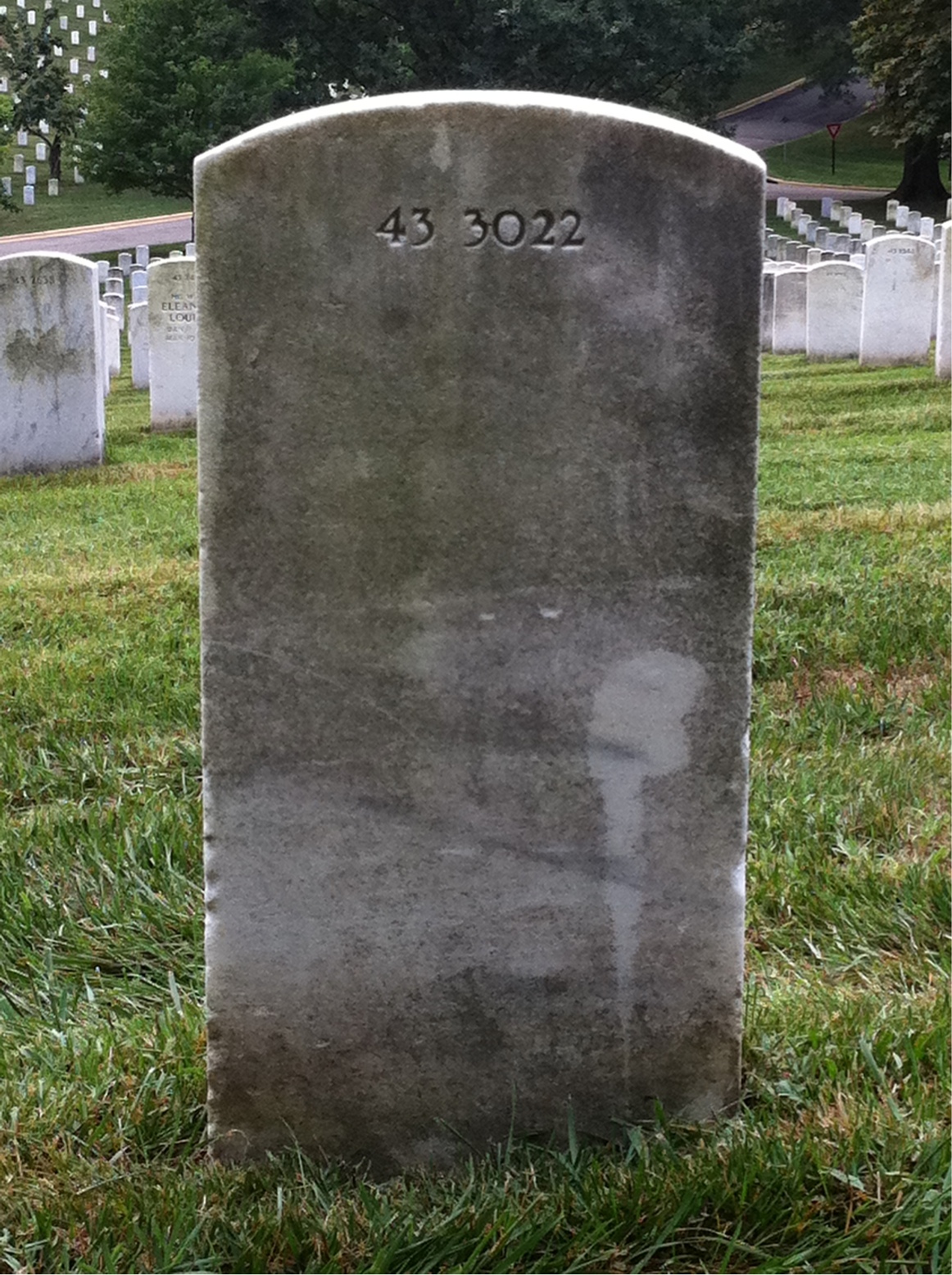 Back of headstone — Louise Morsell