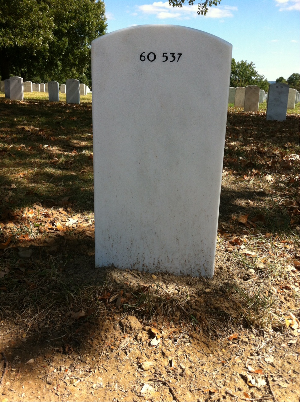 Back of headstone — Justin Lee Garza