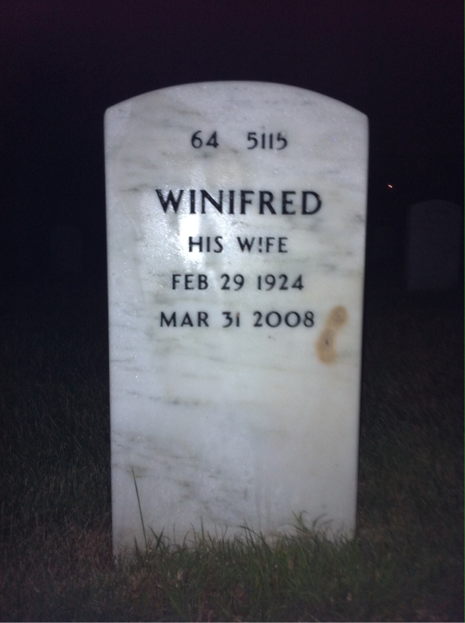 Back of headstone — John Bacsu