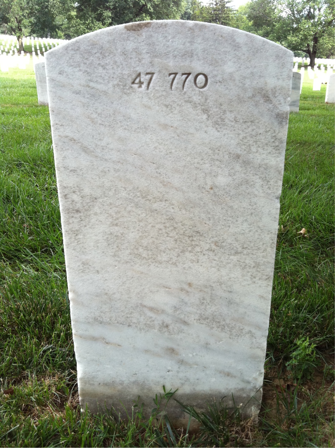 Back of headstone — William R Blackwell