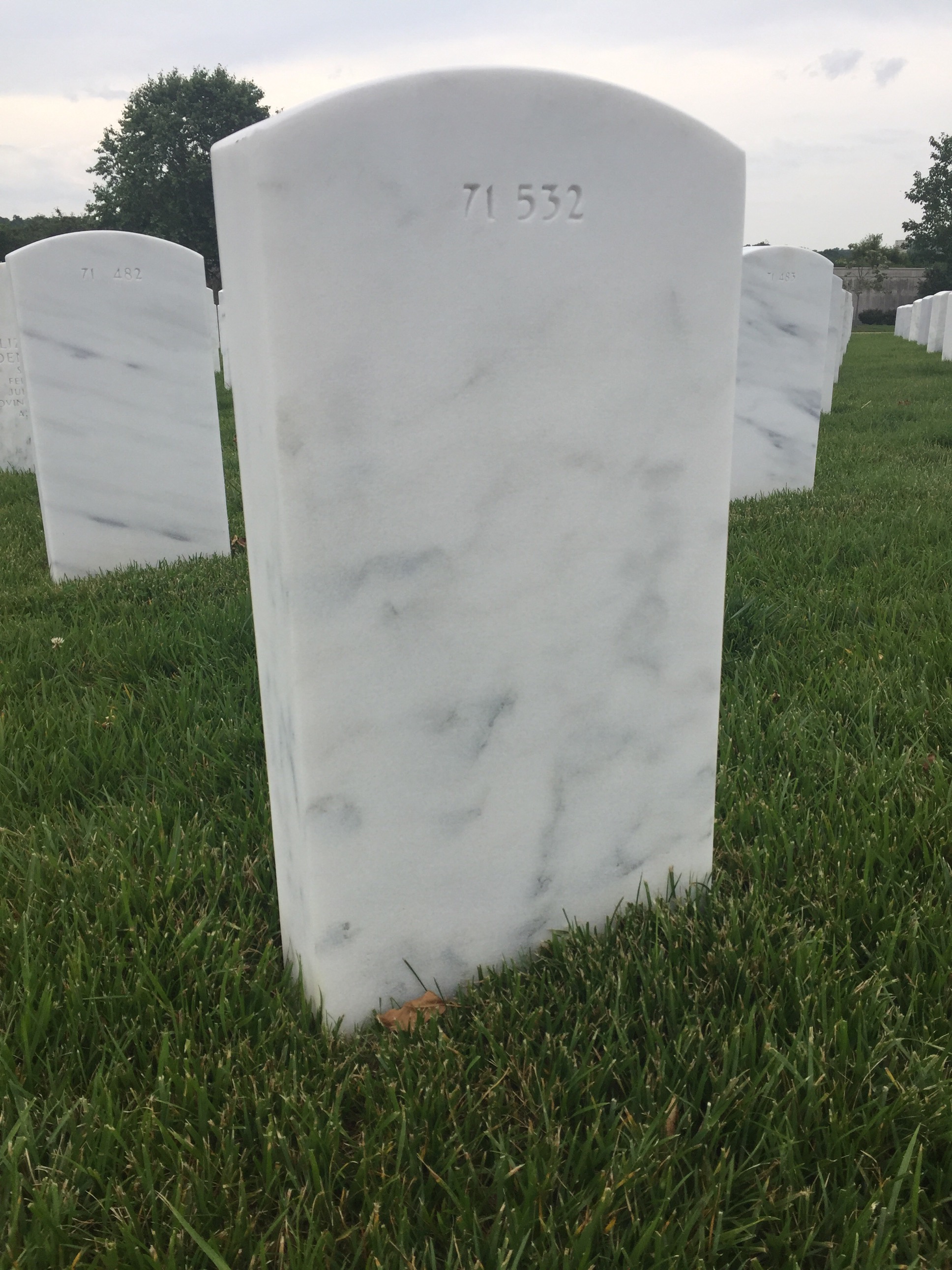 Back of headstone — William M Thompson