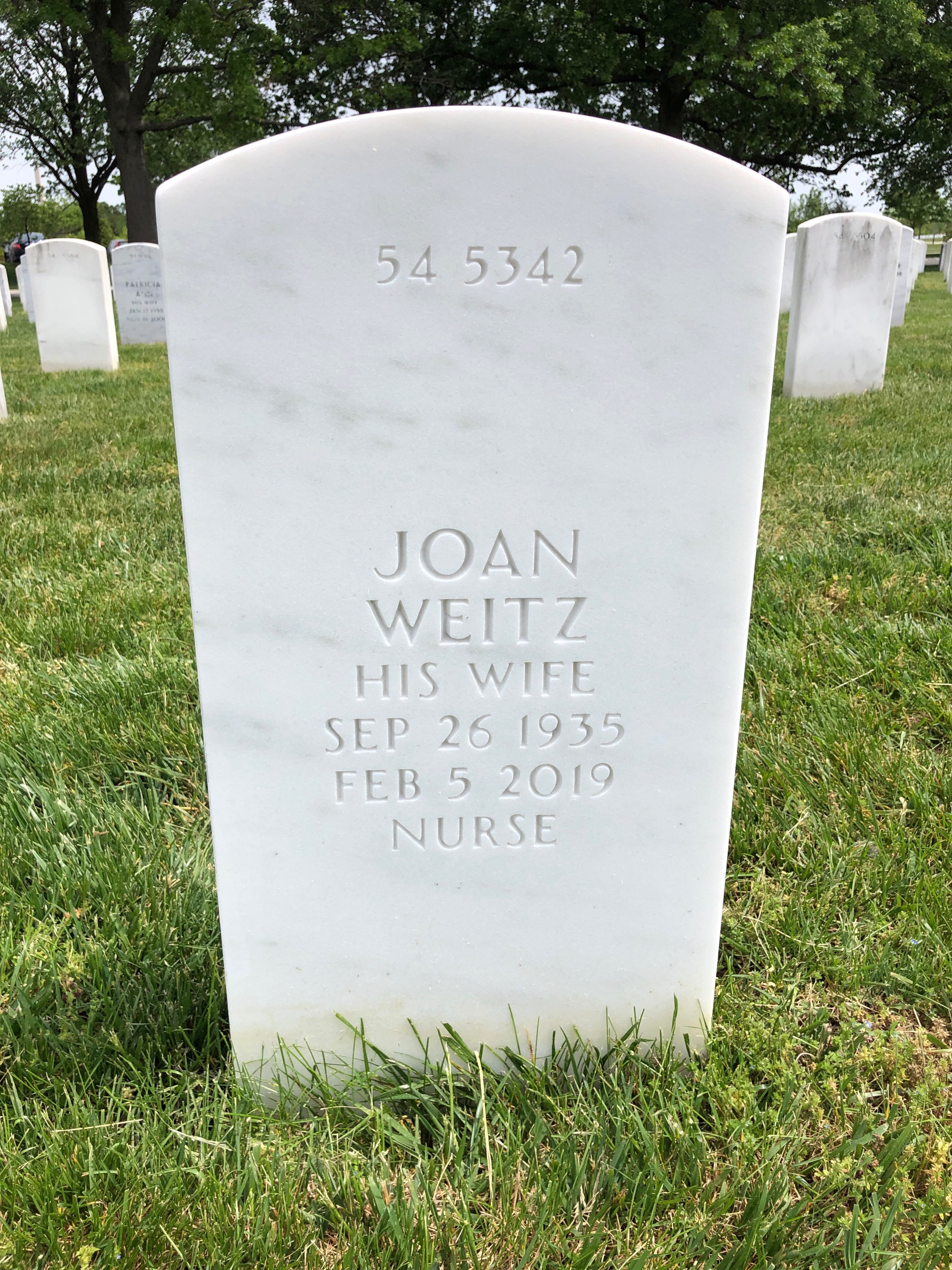 Back of headstone — Donald Gardner