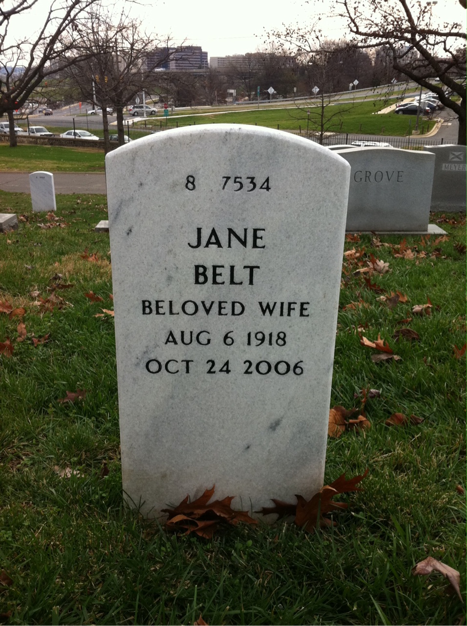 Back of headstone — Samuel Moncure