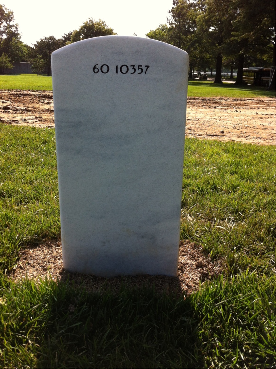 Back of headstone — William T Tibbit