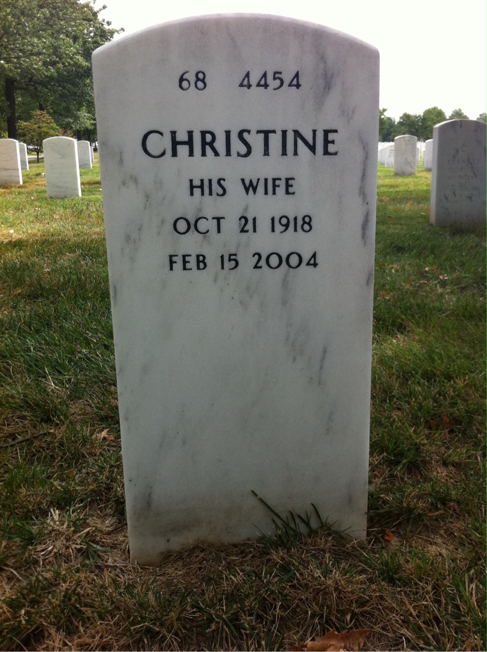 Back of headstone — Robert Wilson
