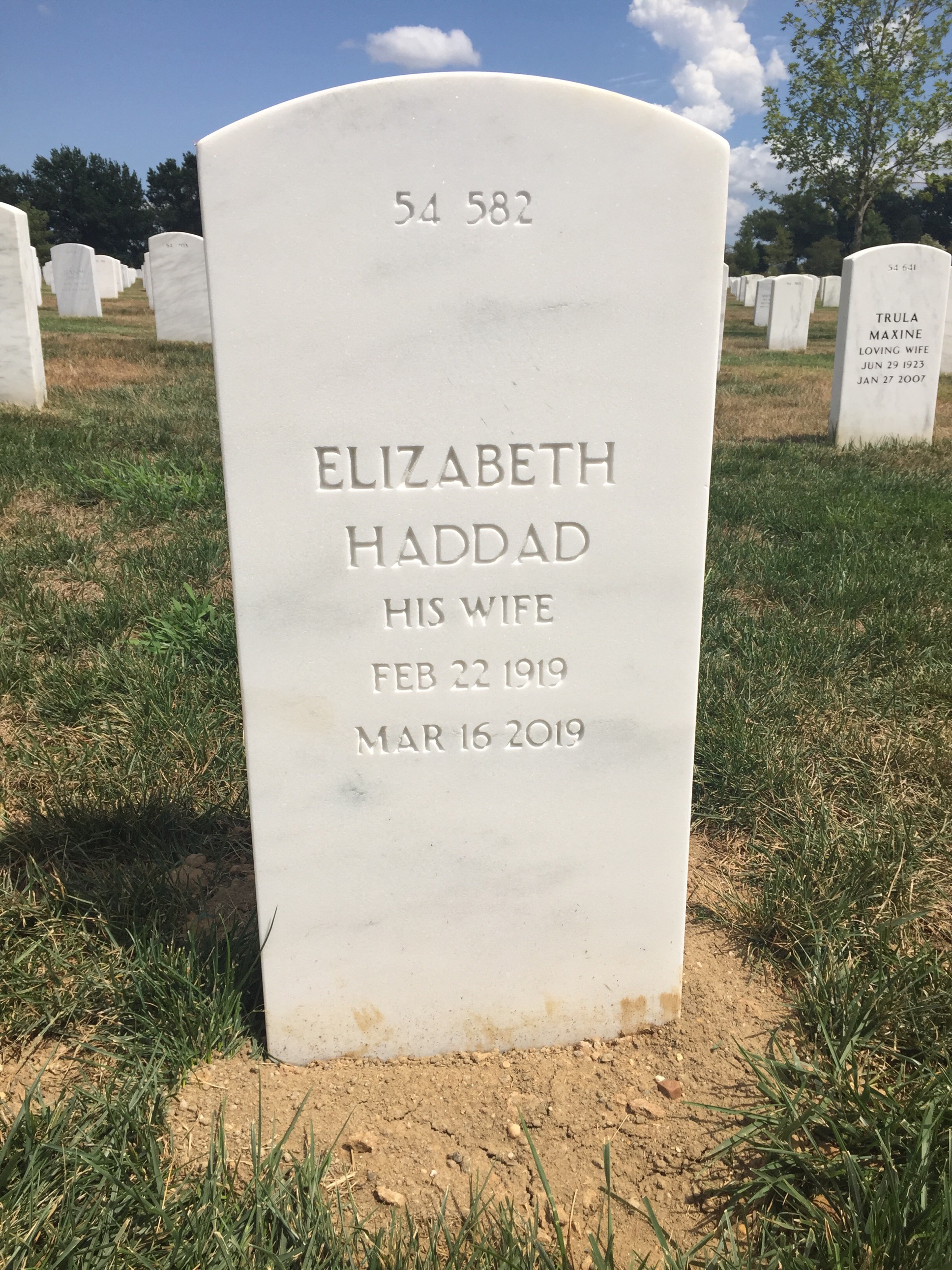 Back of headstone — William Dempster