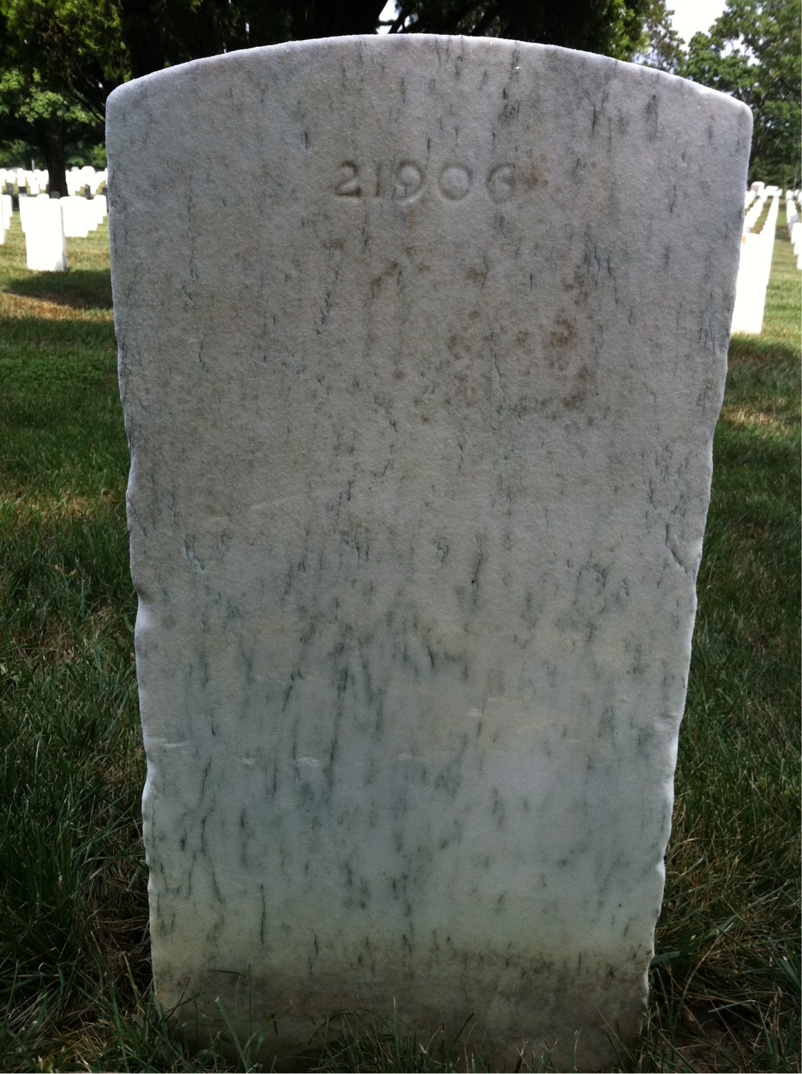 Back of headstone — Harry Mountain