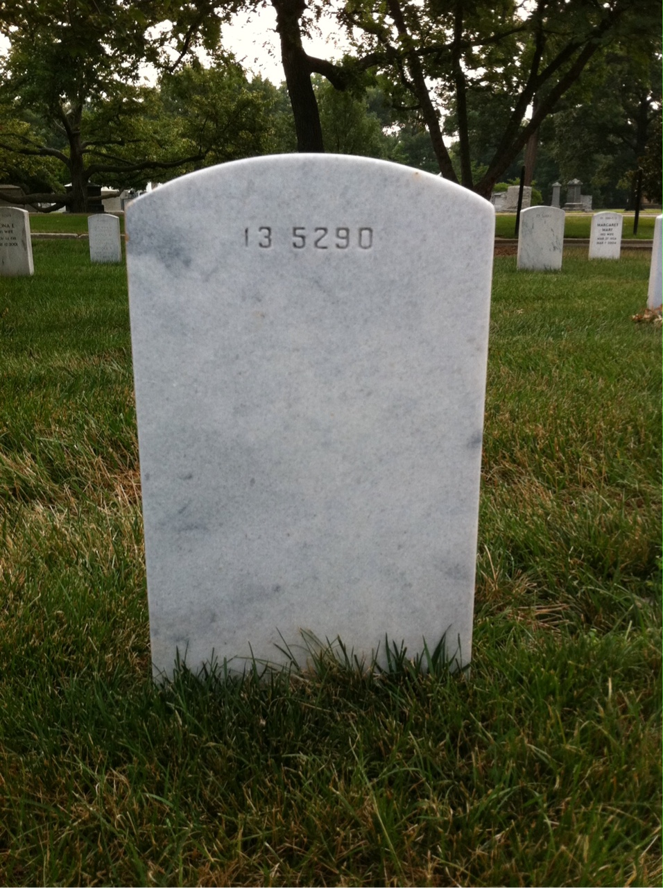 Back of headstone — James Moore