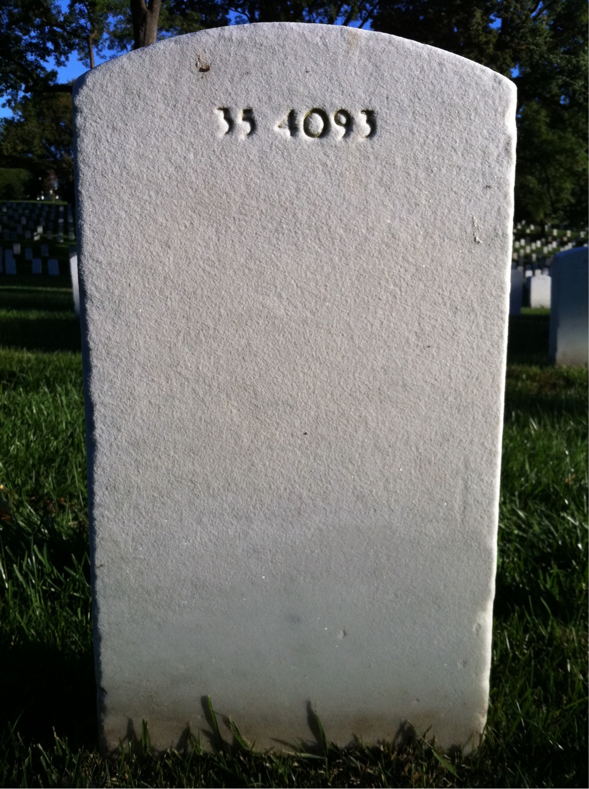 Back of headstone — Jack Ashcraft