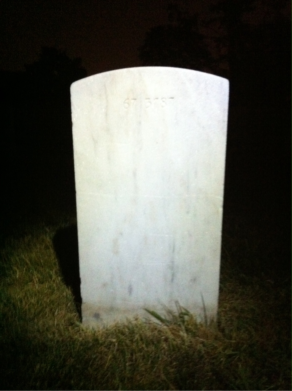 Back of headstone — George Mullin