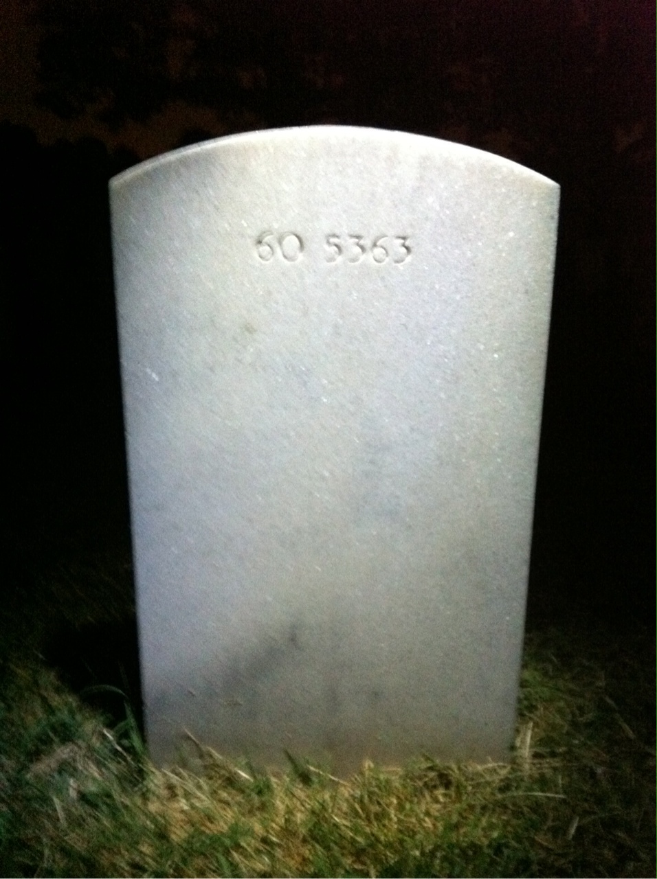 Back of headstone — Frank L Kinal