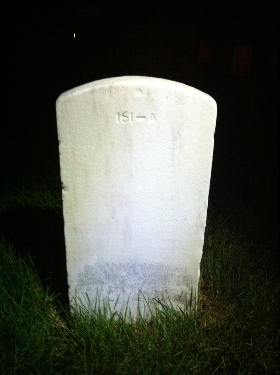 Back of headstone — Mary Andrews