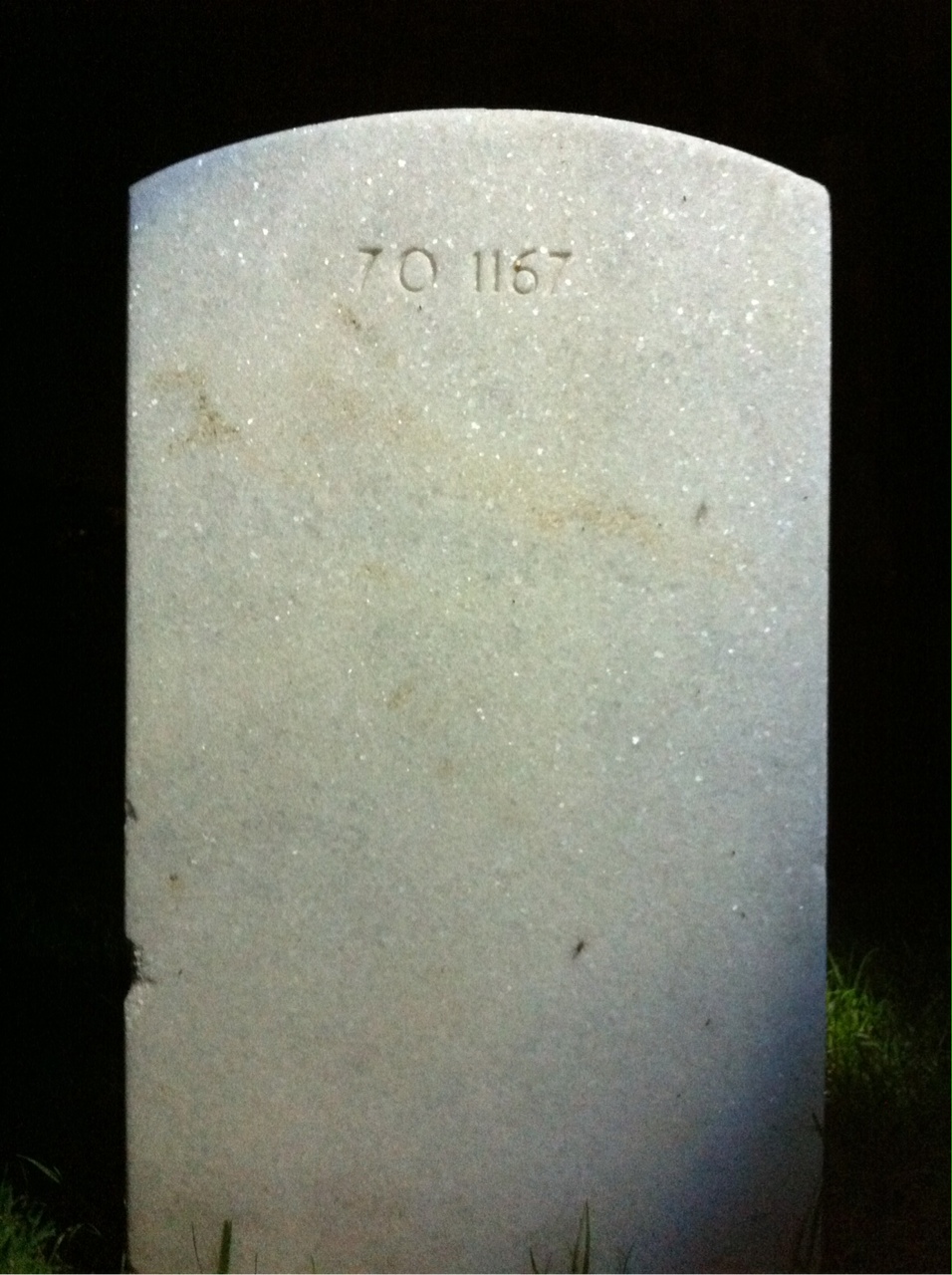 Back of headstone — Donald Alden