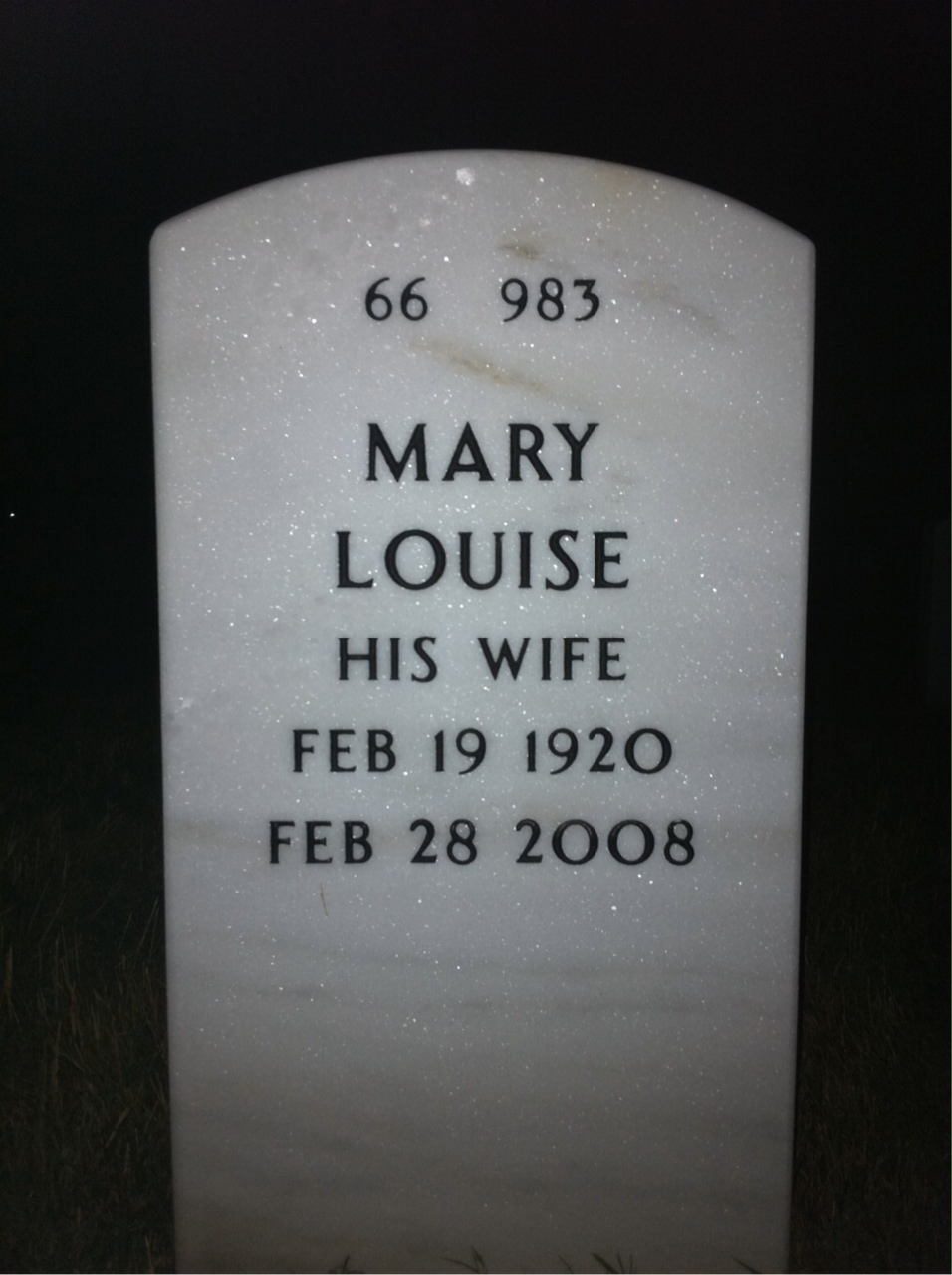 Back of headstone — Perrin Kent