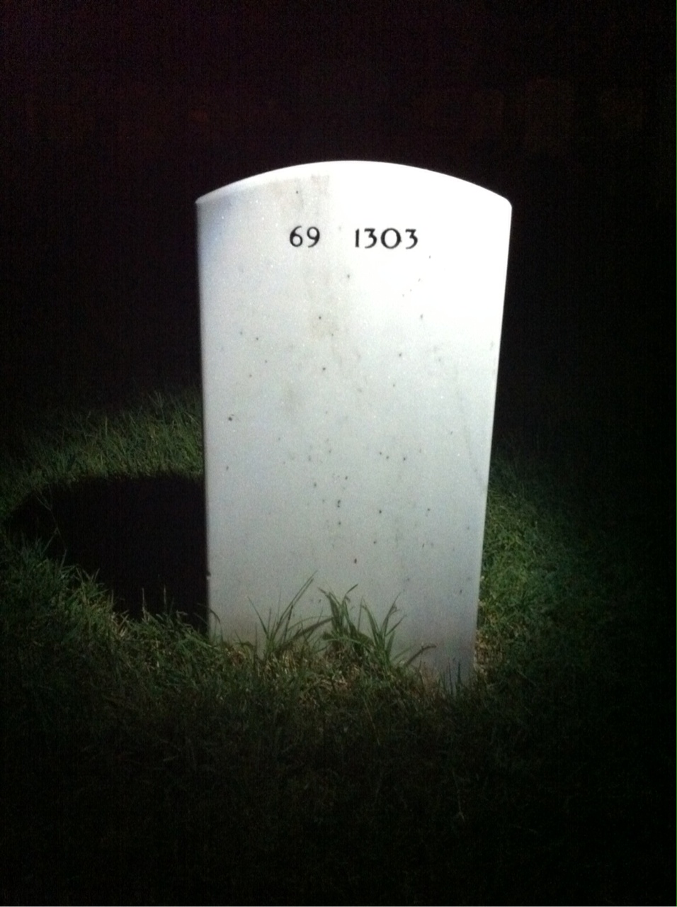 Back of headstone — Ronald Sutherland