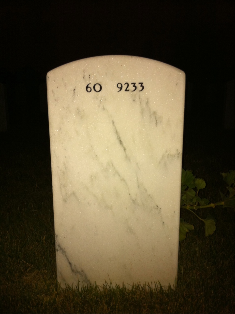 Back of headstone — Alfred Carter