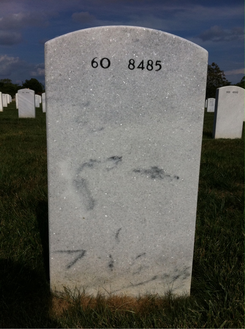 Back of headstone — Fenton Wilson