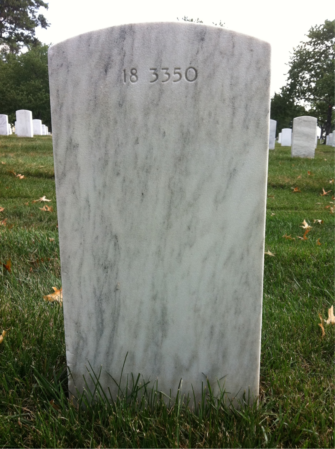 Back of headstone — Roderick Acors