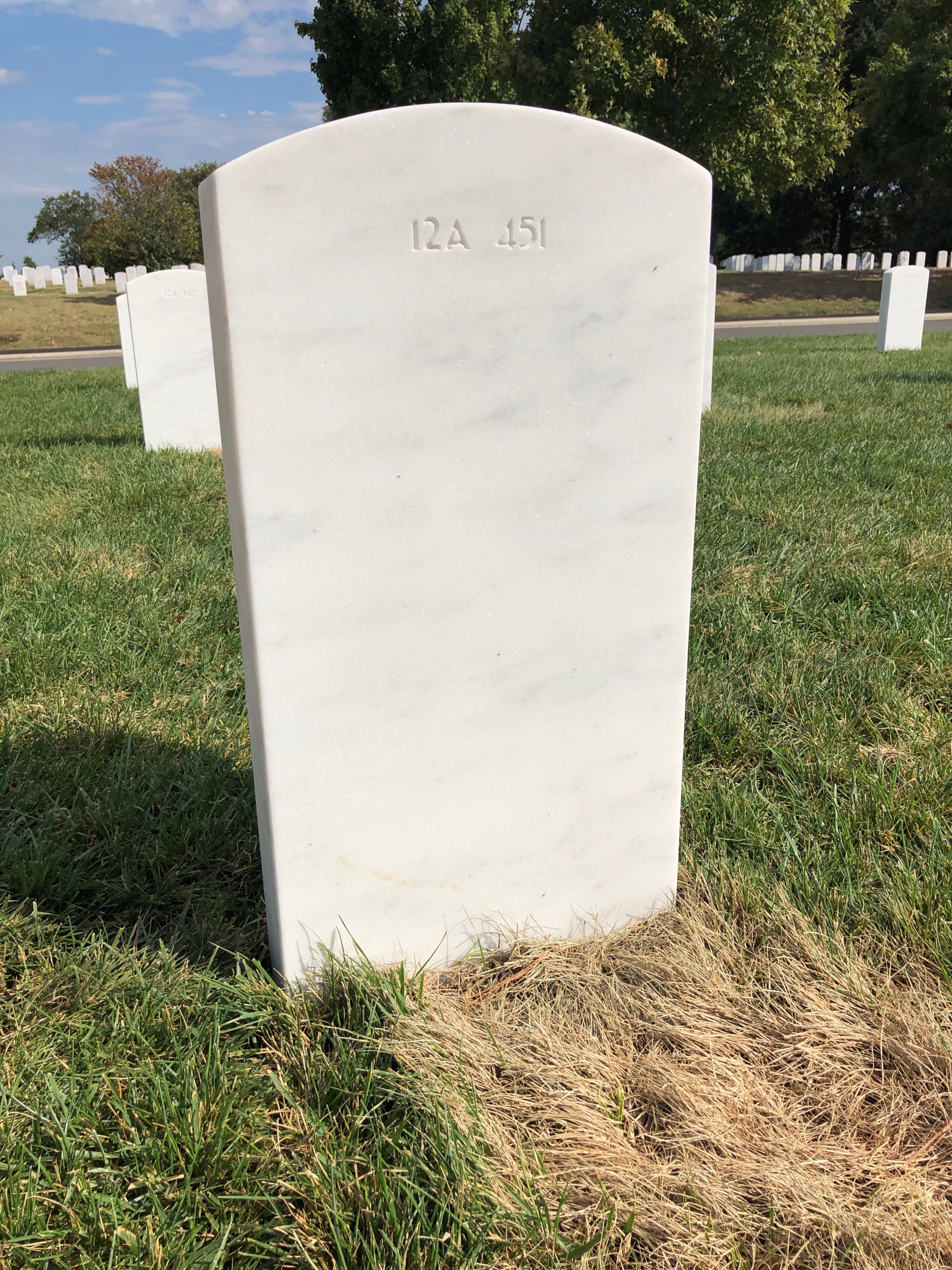Back of headstone — Wayne Mayfield