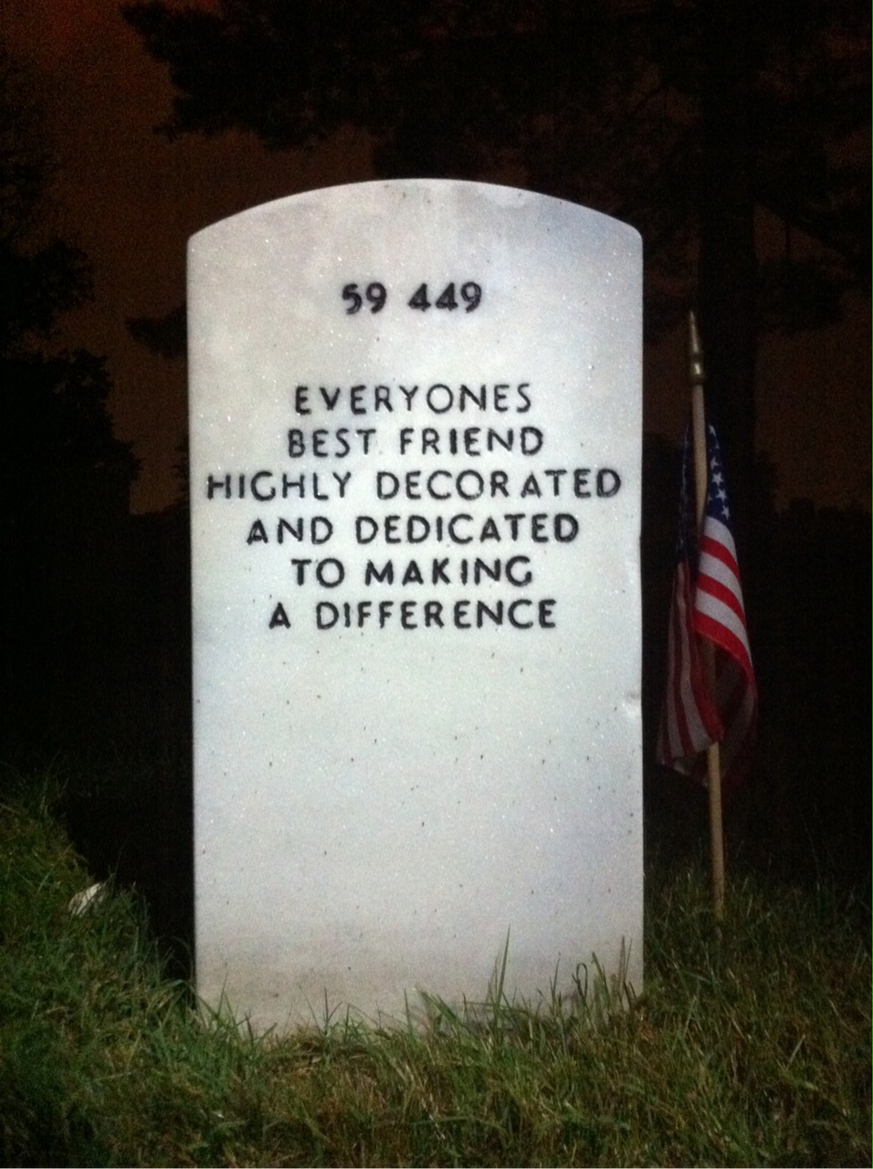 Back of headstone — Michael George Heiser