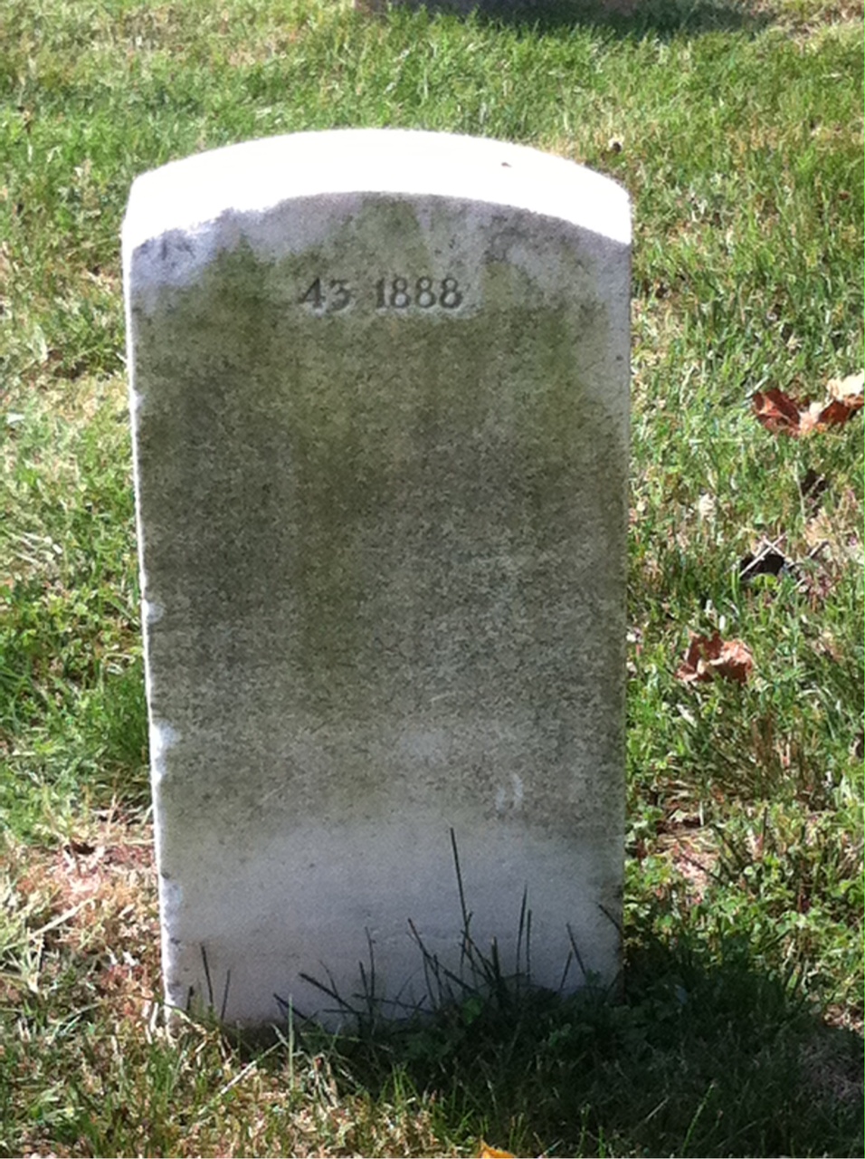 Back of headstone — William Tilghman Smith