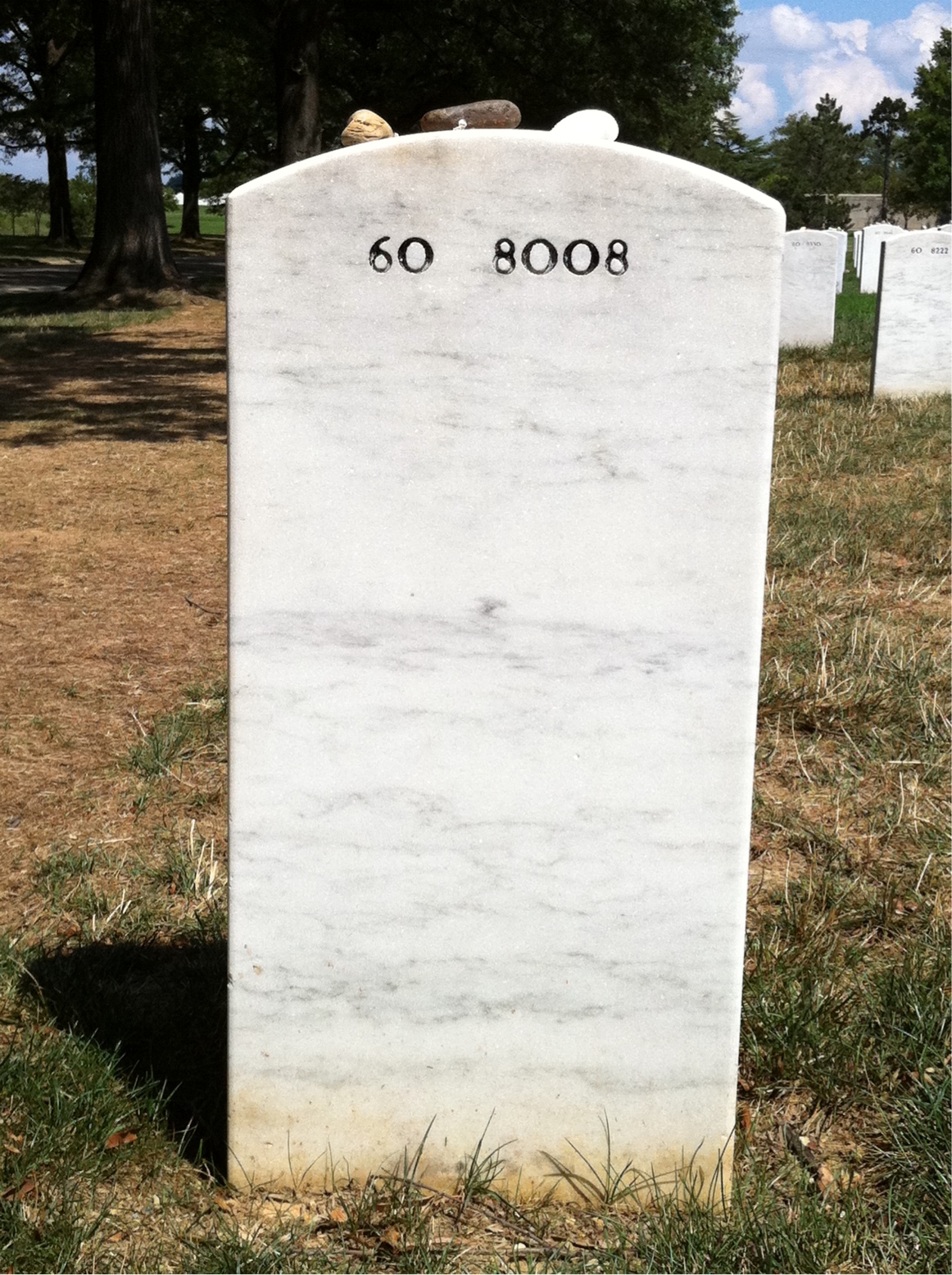 Back of headstone — Bradley Beard