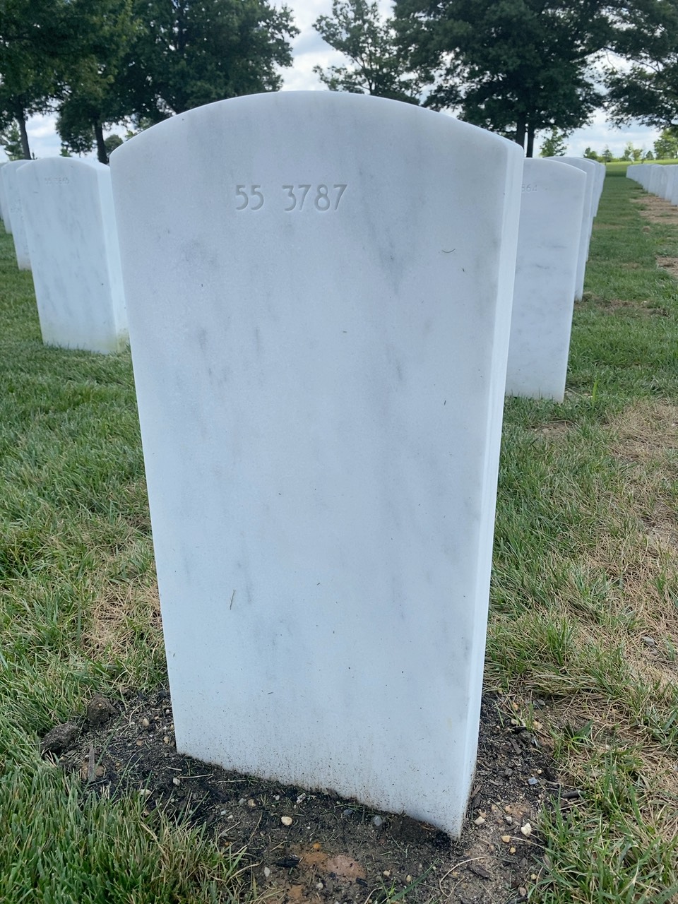 Back of headstone — Sheldon Whiteside Dearden