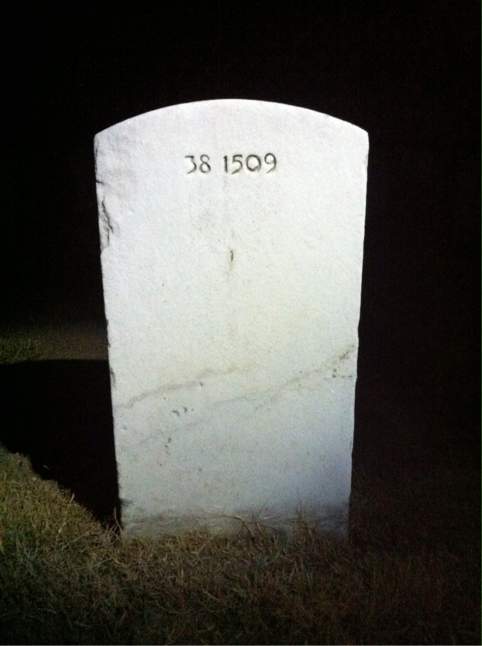 Back of headstone — William A Wilburn