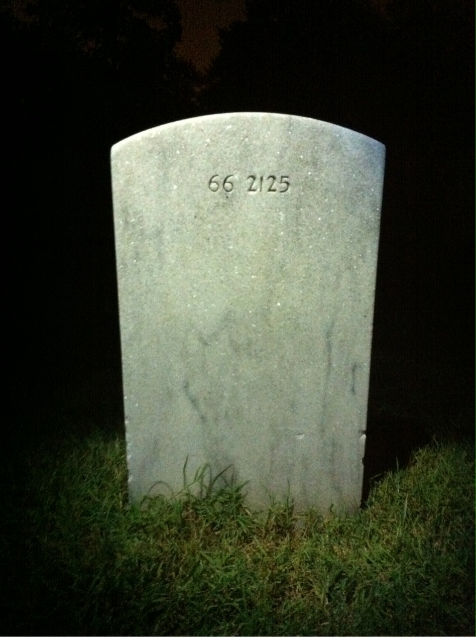 Back of headstone — George Ahern