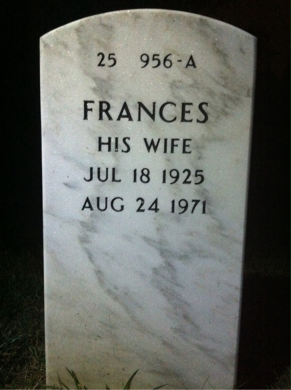 Back of headstone — William Cecil
