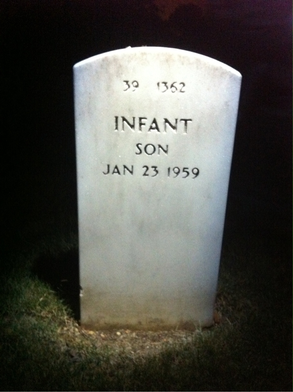 Back of headstone — Stanley Oakman