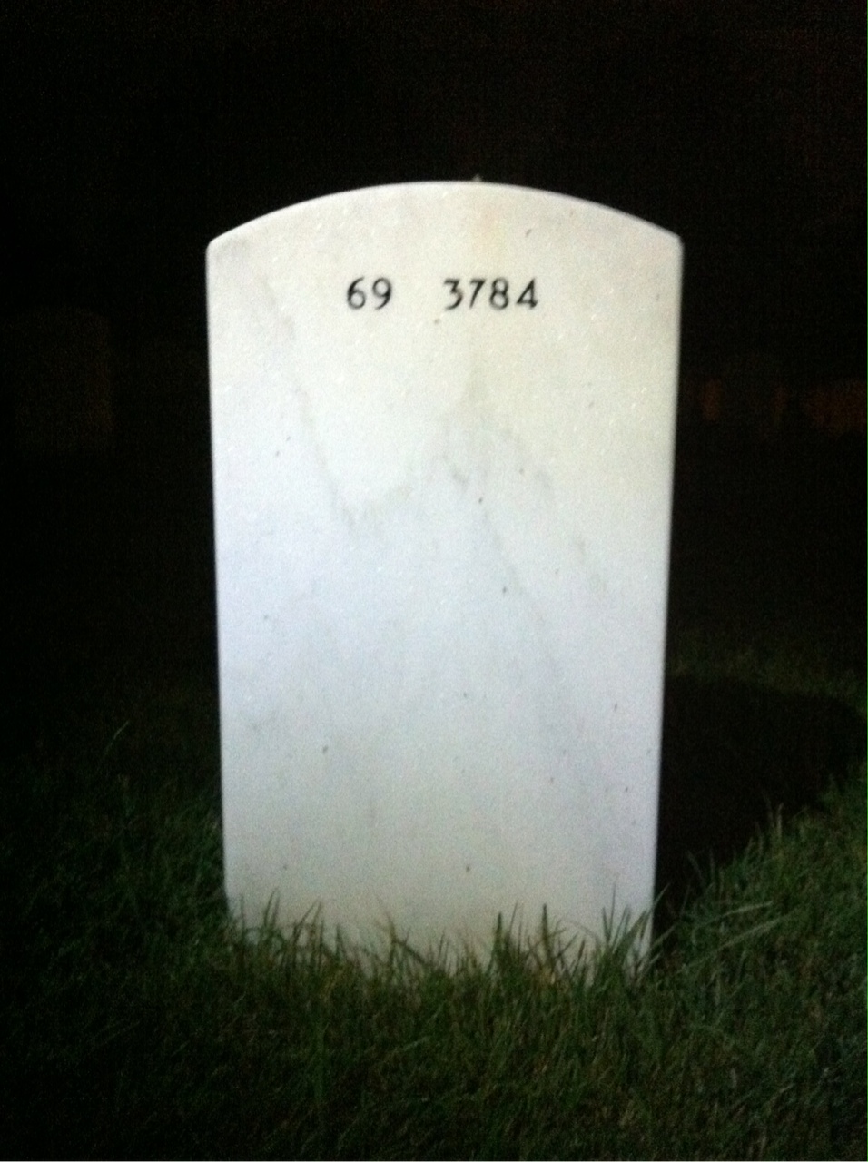 Back of headstone — George Barrett