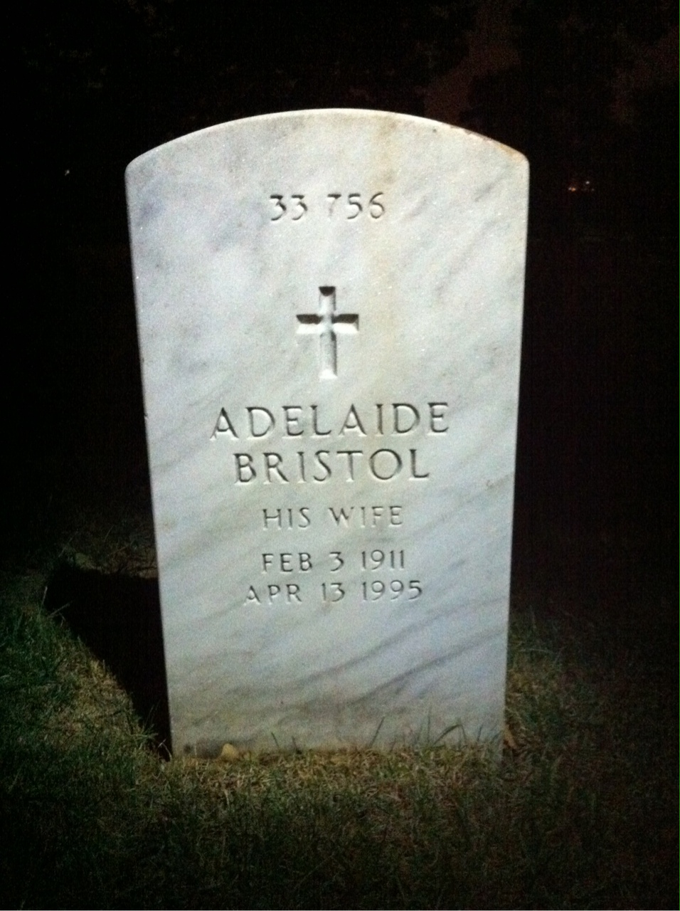 Back of headstone — Charles E Halley
