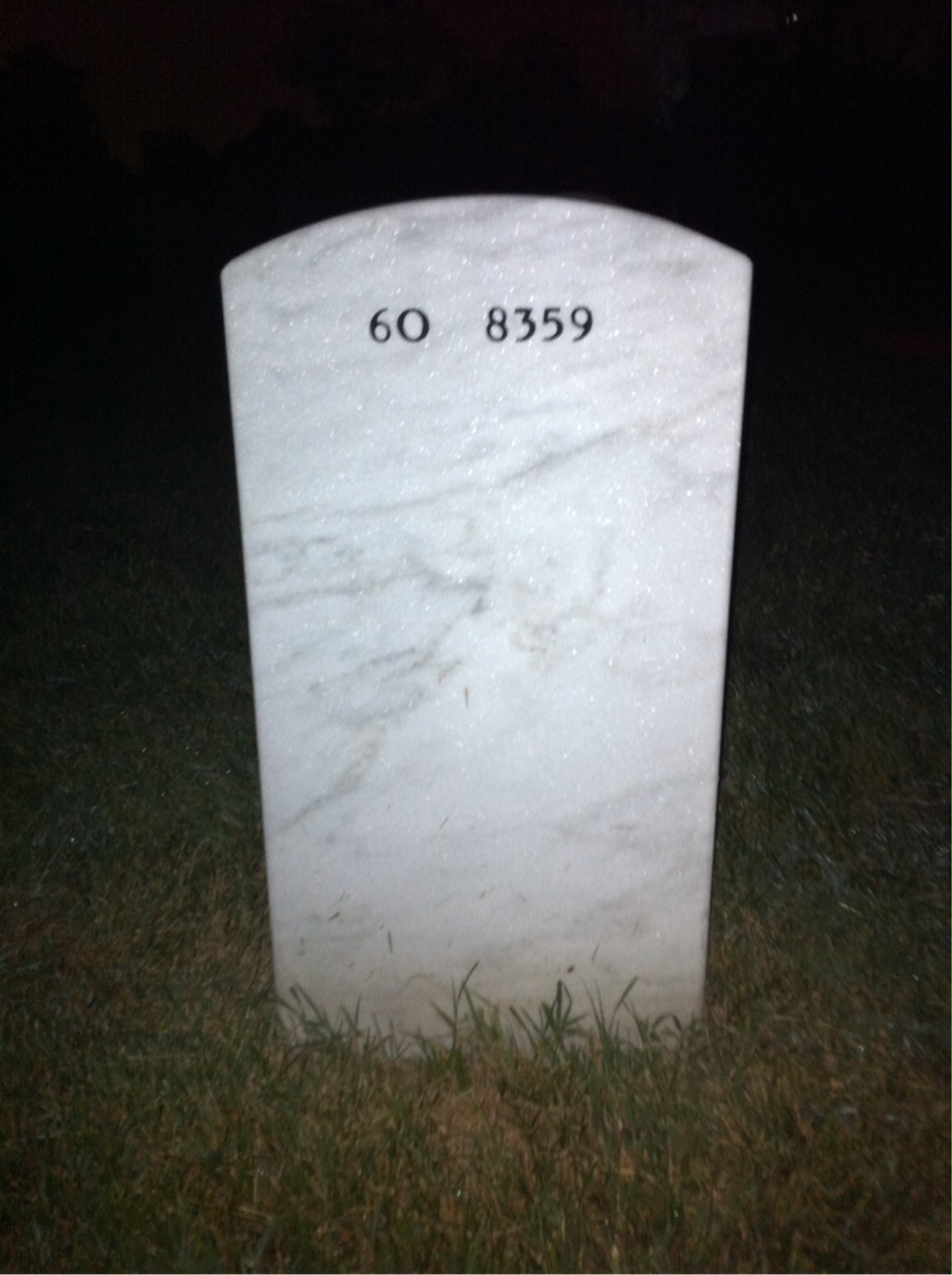 Back of headstone — William Dillender