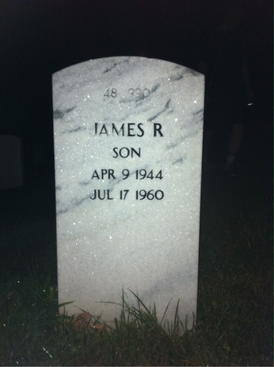 Back of headstone — Richard Blair