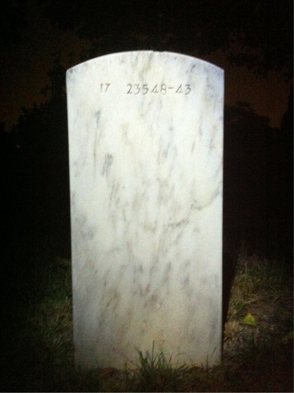 Back of headstone — Harvey Mills