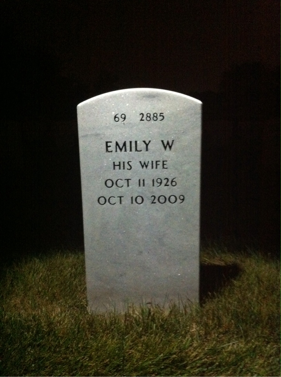 Back of headstone — Archie Sweatman