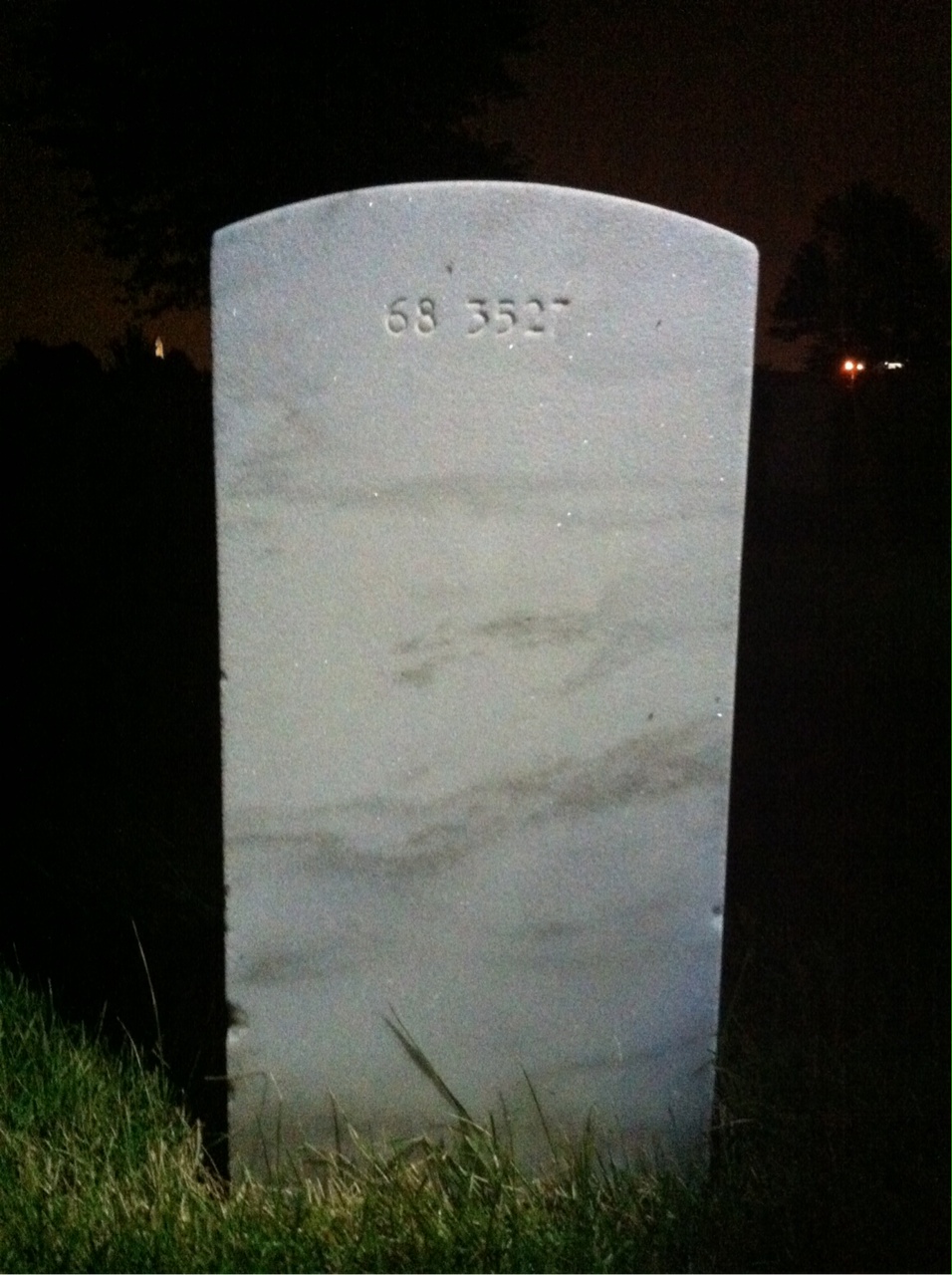 Back of headstone — Nathan Banks
