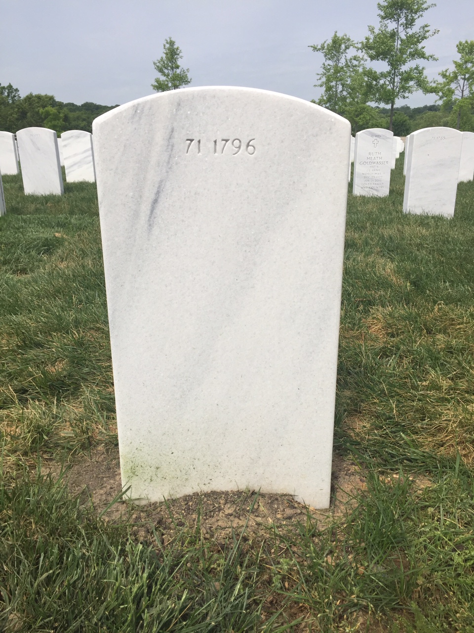 Back of headstone — Charles Bablo