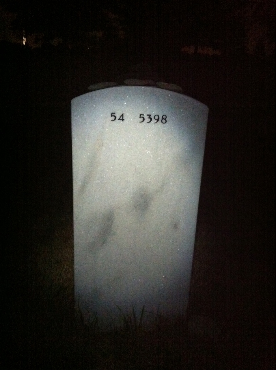 Back of headstone — Andrew Anderson