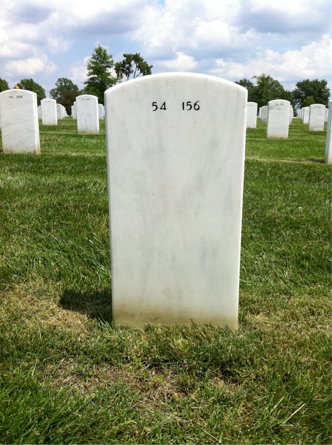 Back of headstone — George Clotfelter