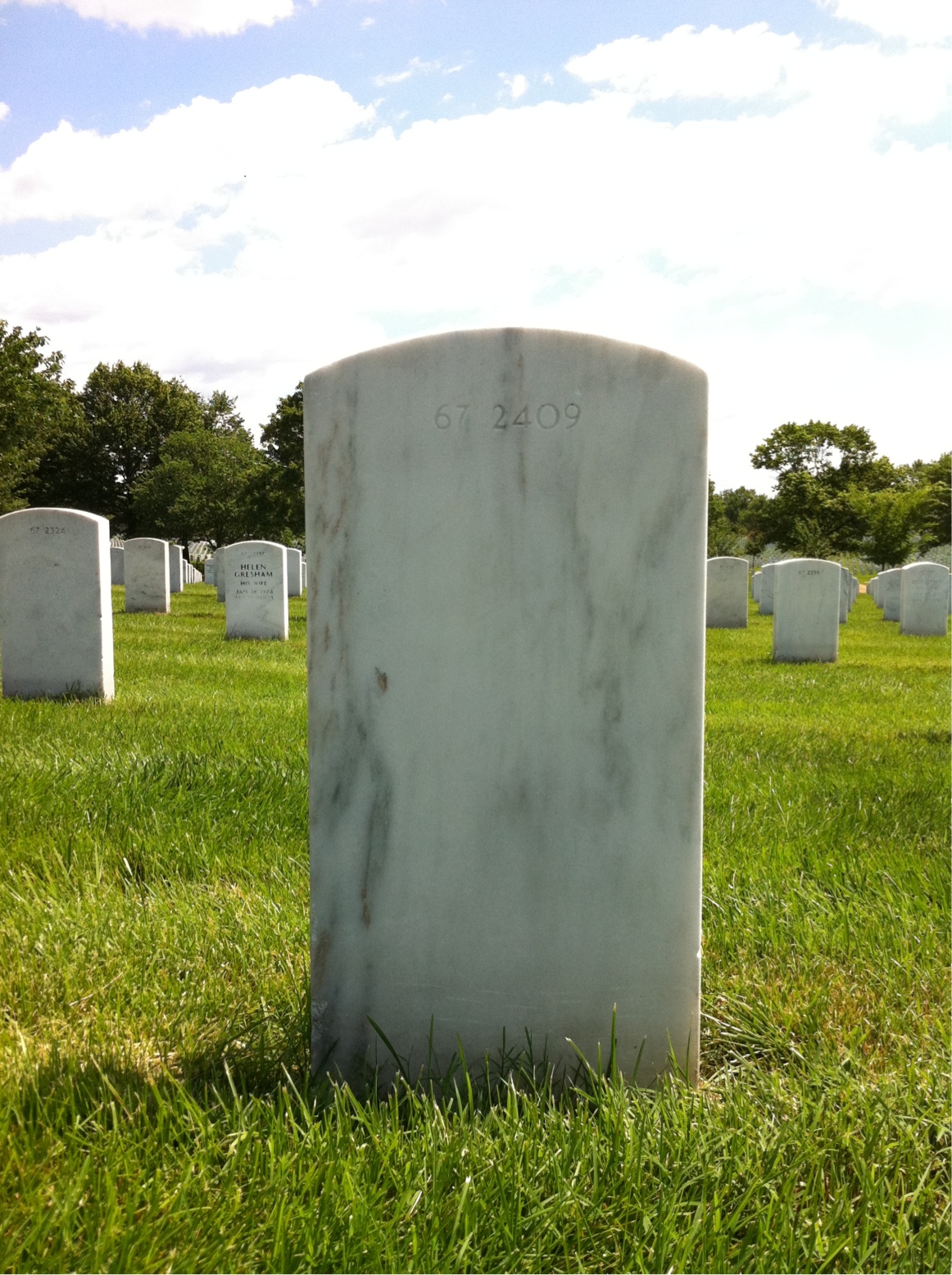 Back of headstone — Tommie Bush