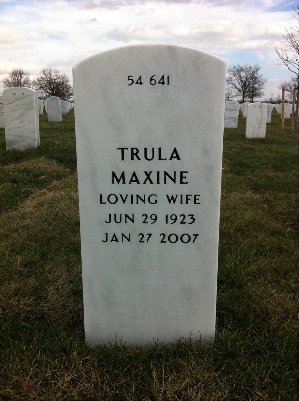Back of headstone — Russell Torwelle