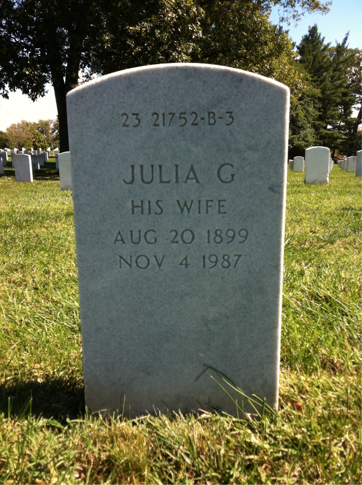 Back of headstone — Mitchell Bennett