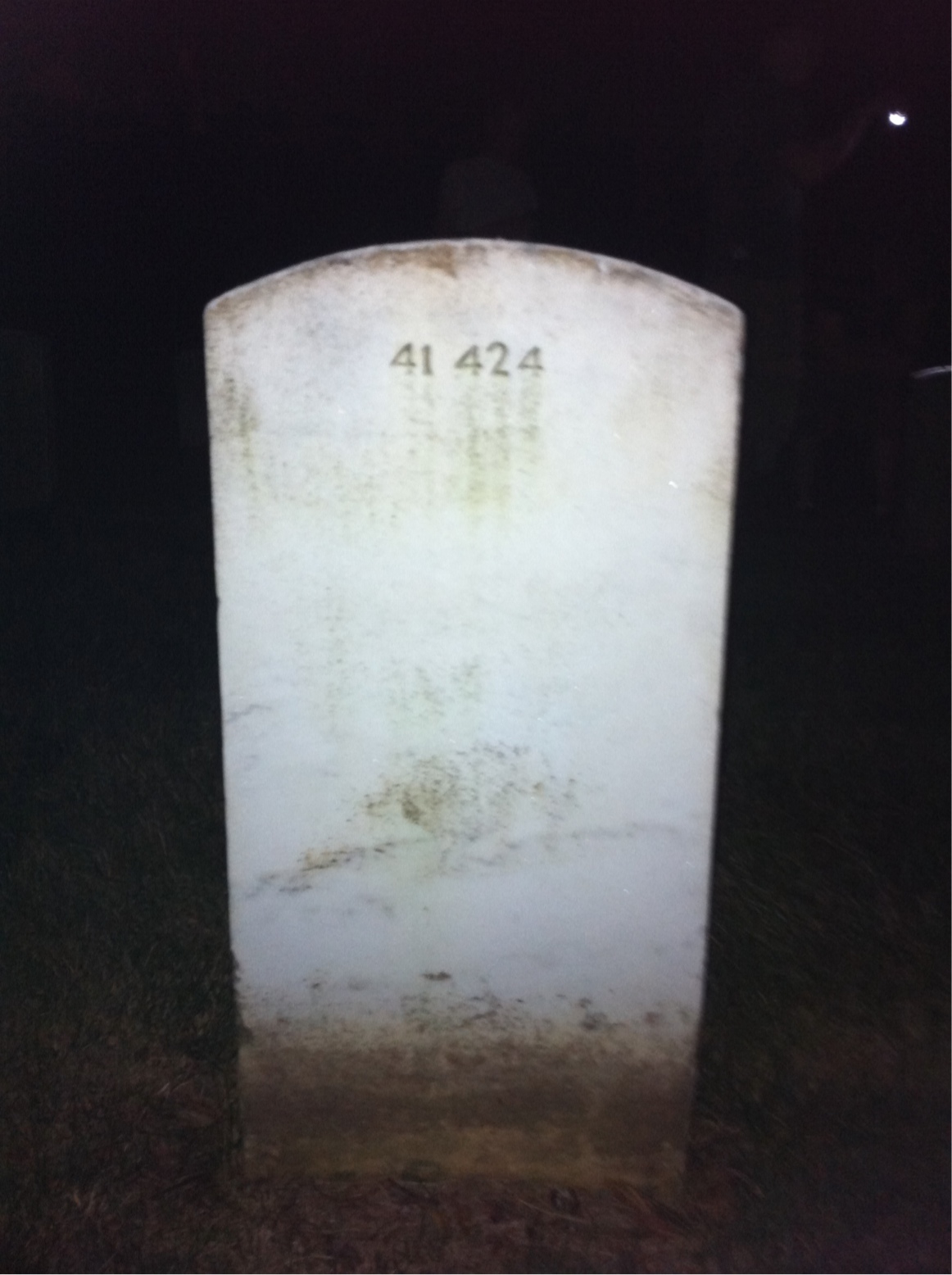 Back of headstone — George Murray