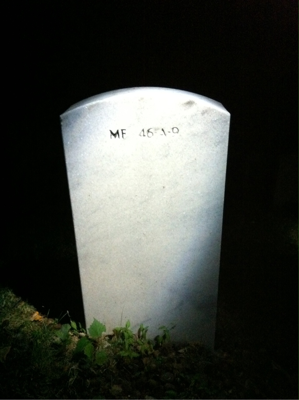 Back of headstone — Paul Dunwell