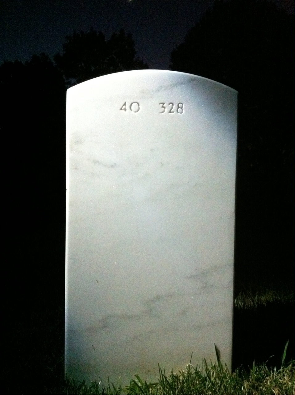 Back of headstone — Curtis Blankenship