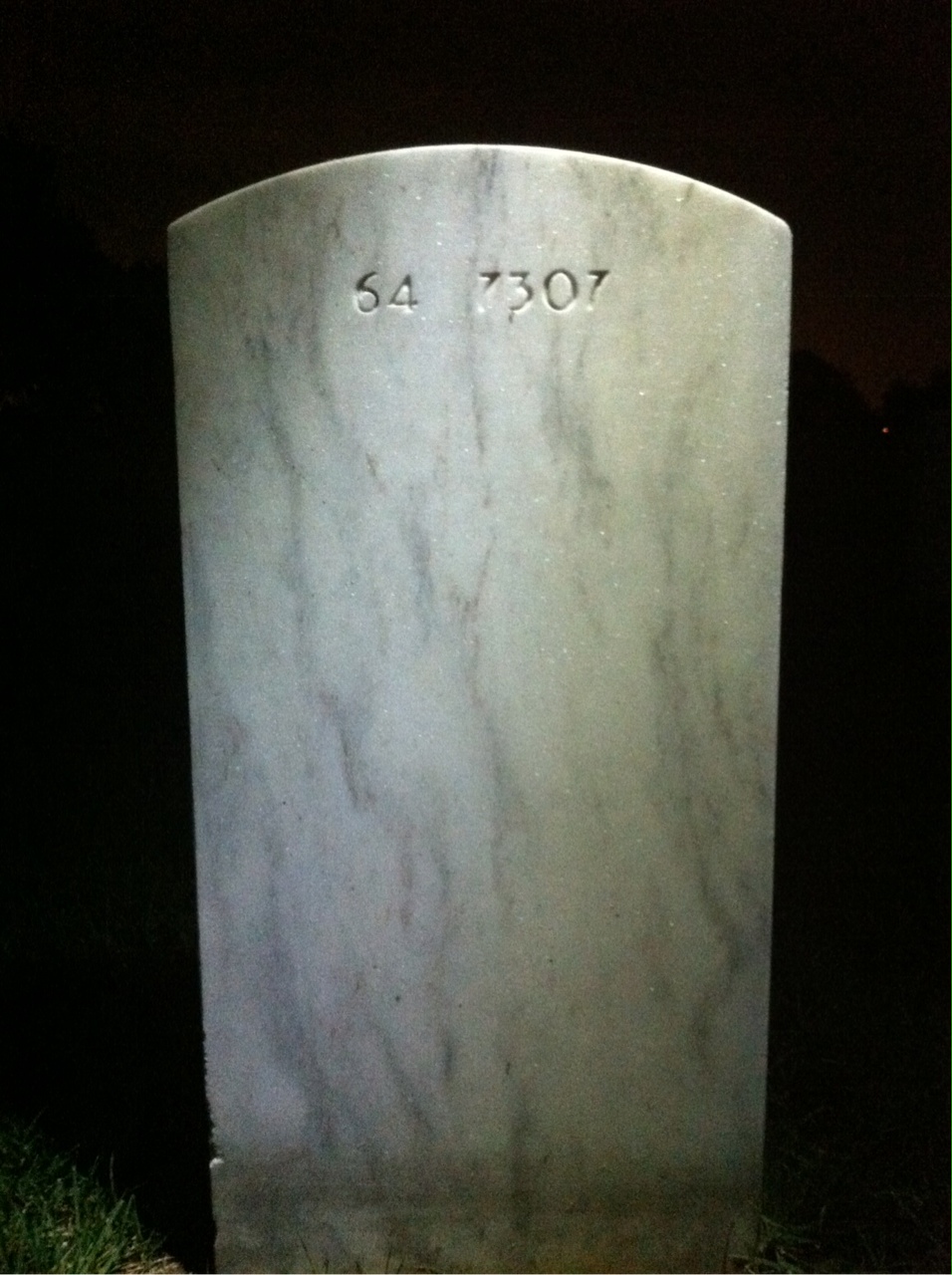Back of headstone — Daniel Beer